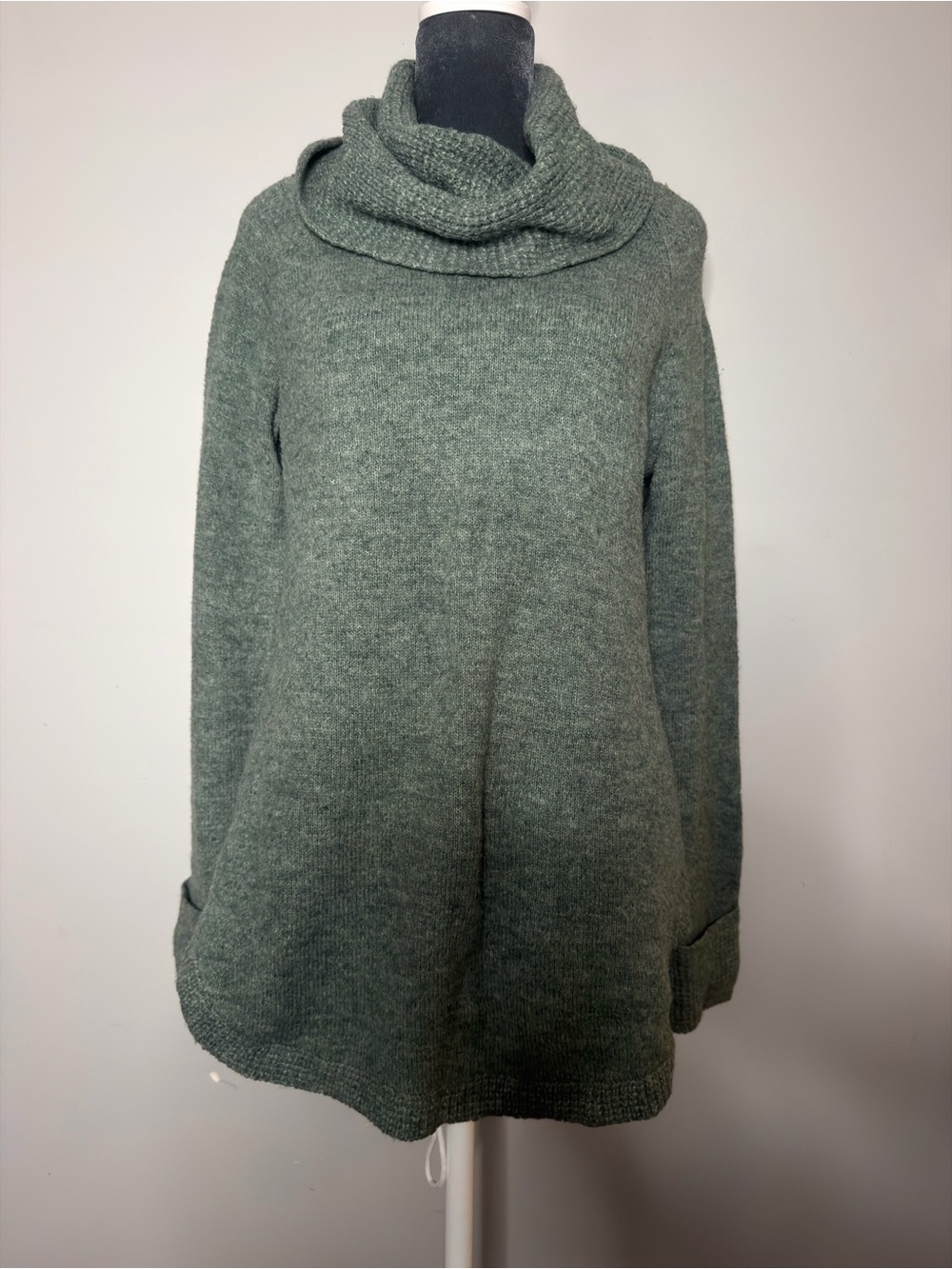 Style & Co. Olive Green Cowl Neck Tunic Sweater